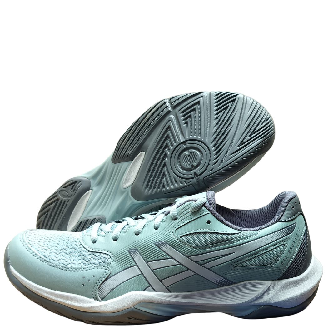 Asics Gel-Rocket 12 Badminton Shoes Ocean Haze and Concrete Colour