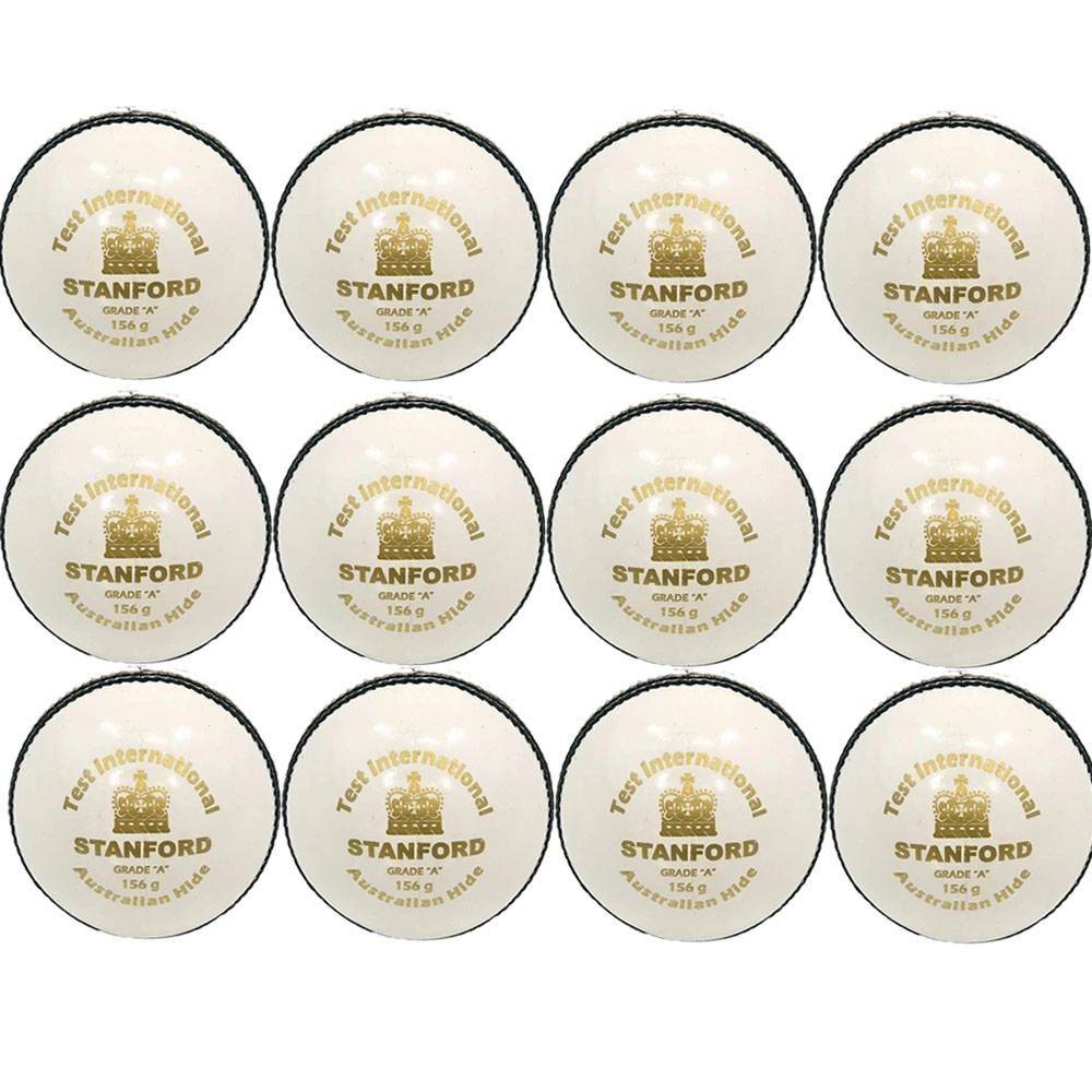 SF County White Cricket Ball Set Of 12
