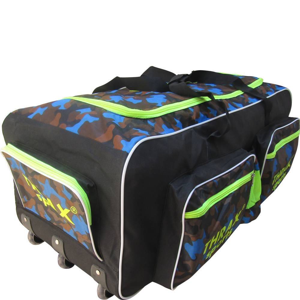 Thrax Super Pack Wheel Cricket Kit Bag Army Blue Black Lime,- Buy