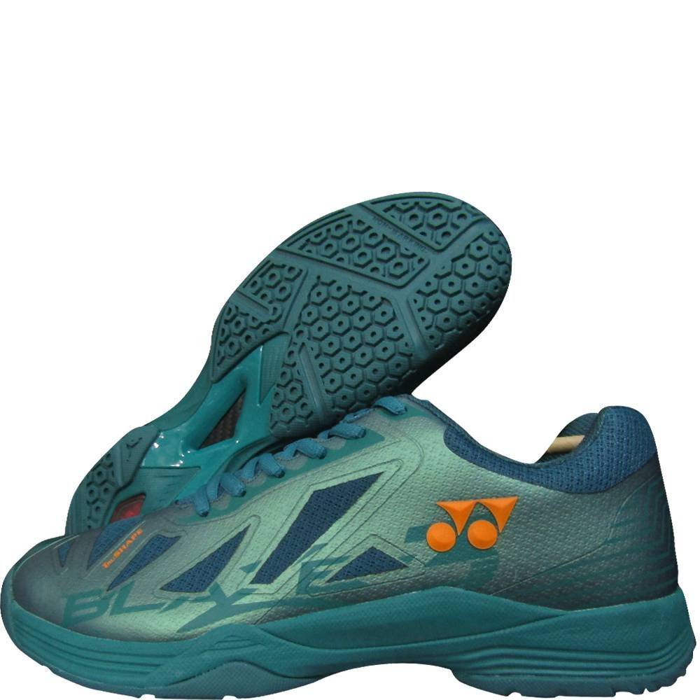 Yonex Blaze 3 Badminton Shoes Neptune Green Midnight Turquoise Hyper Orange