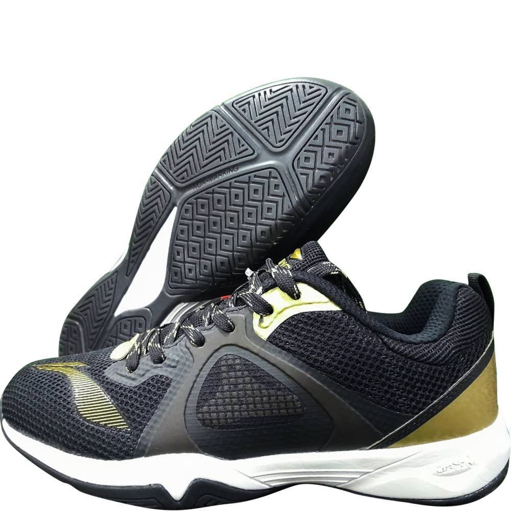 LI Ning Energy 20 Badminton Shoe Black and Gold