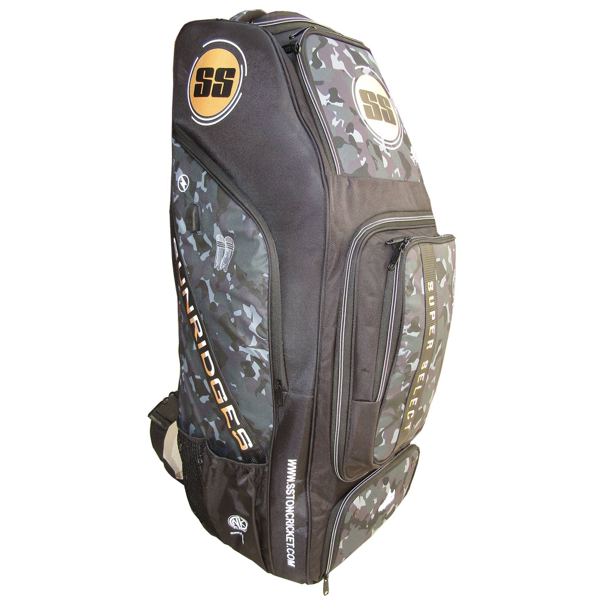 SS Super Select Duffle Cricket Kit Bag Black and Golden