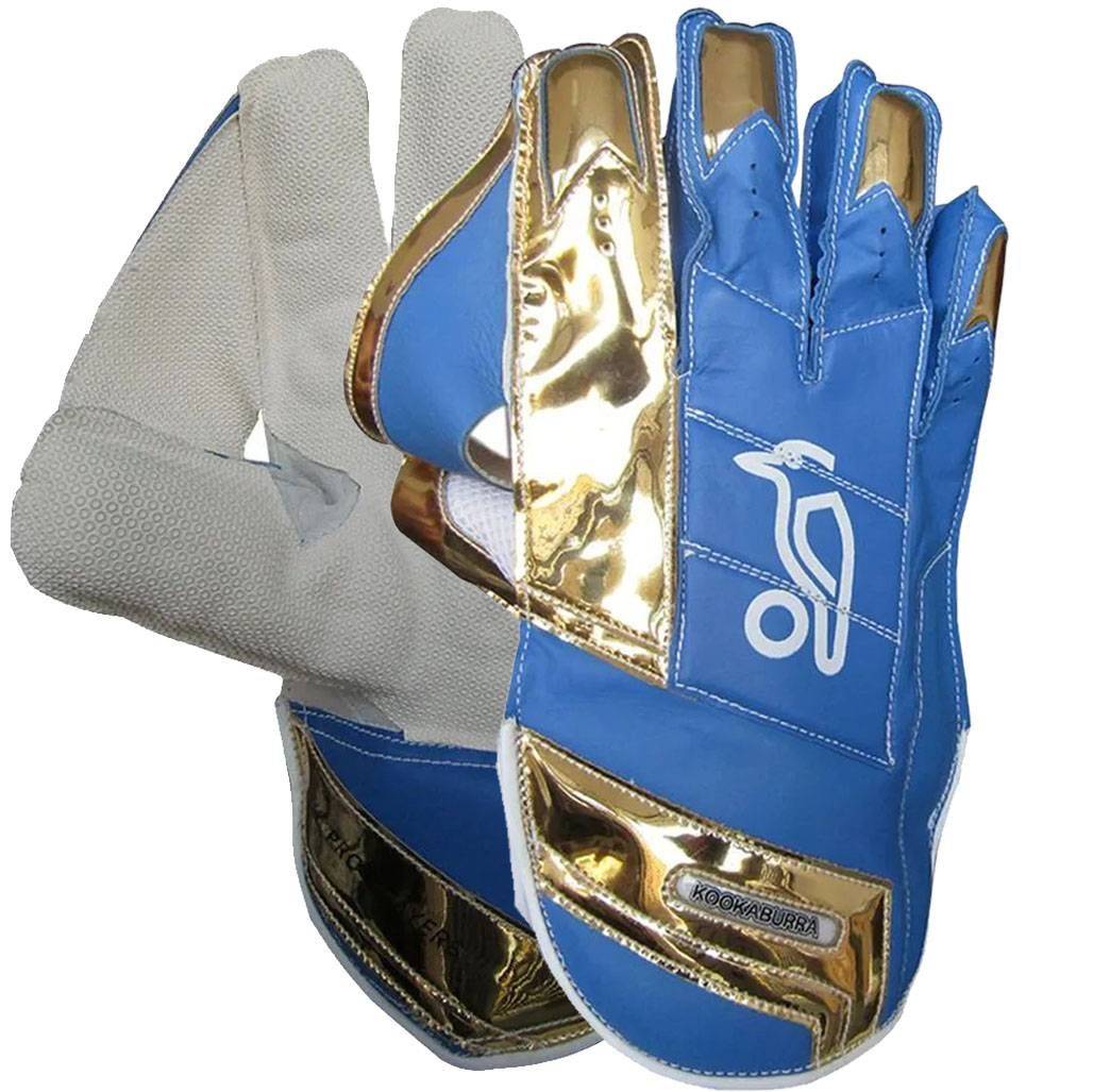Kookaburra Kahuna Players Wicket Keeping Gloves Blue and Gold