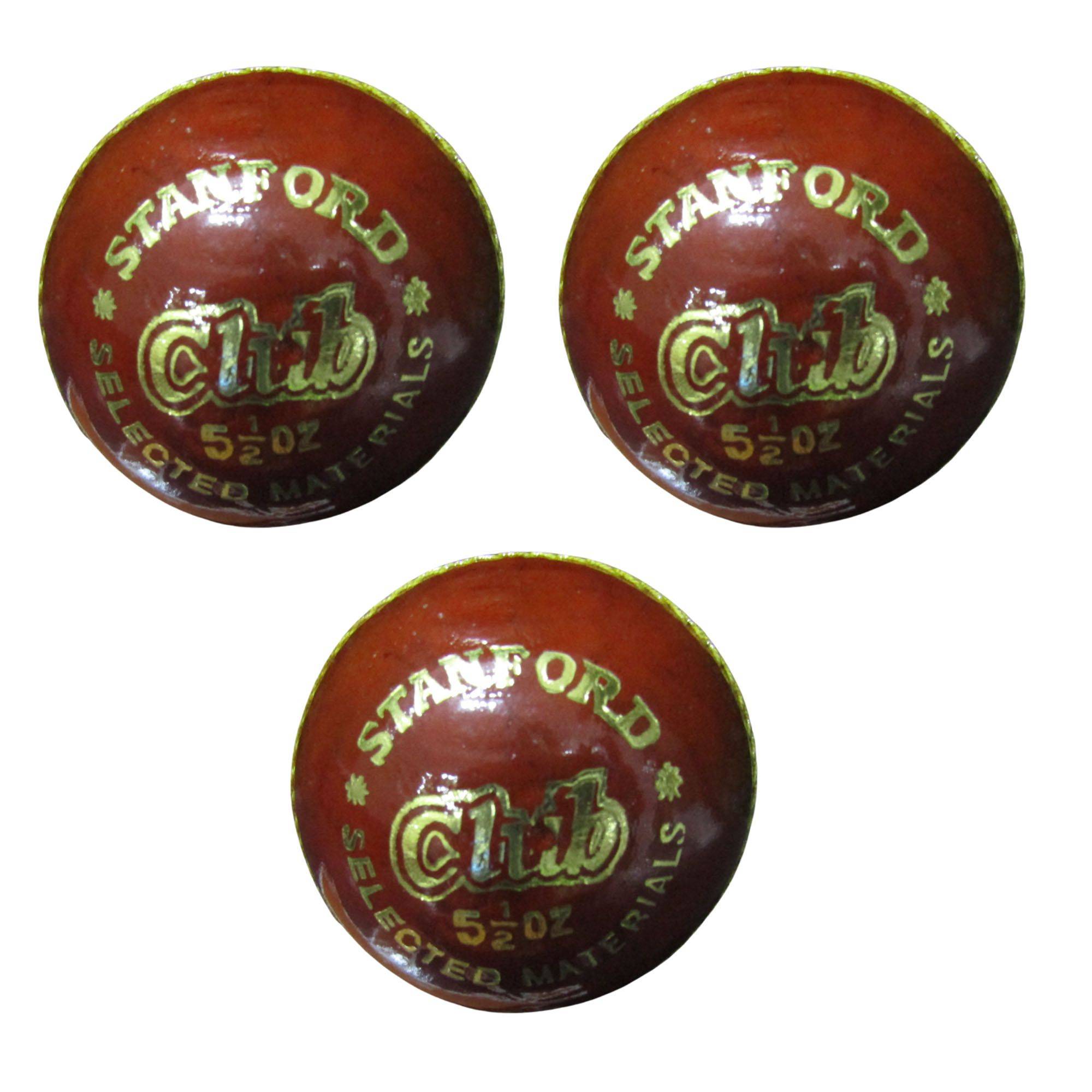 SF Club Red Cricket Ball Set of 3