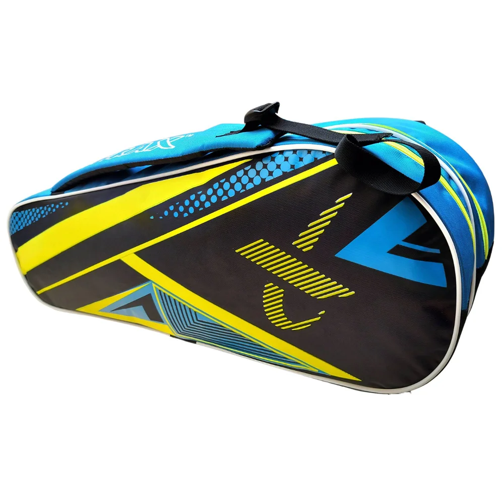 Thrax Strike Series Badminton Kit Bag Blue and Yellow Color