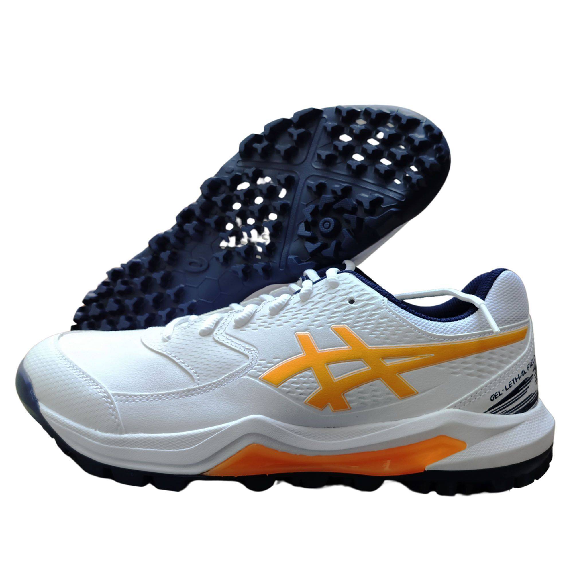 Buy Asics Gel Lethal Field 2 Cricket Shoes White Stadium Orange