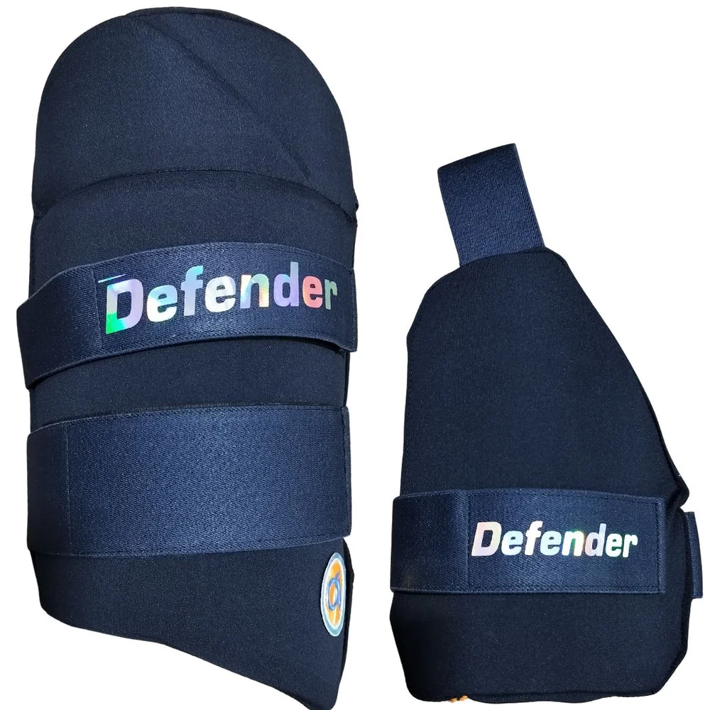AJ Combo Defender Cricket Thigh Pad BLue Colour (Medium Size Right Hand Side)