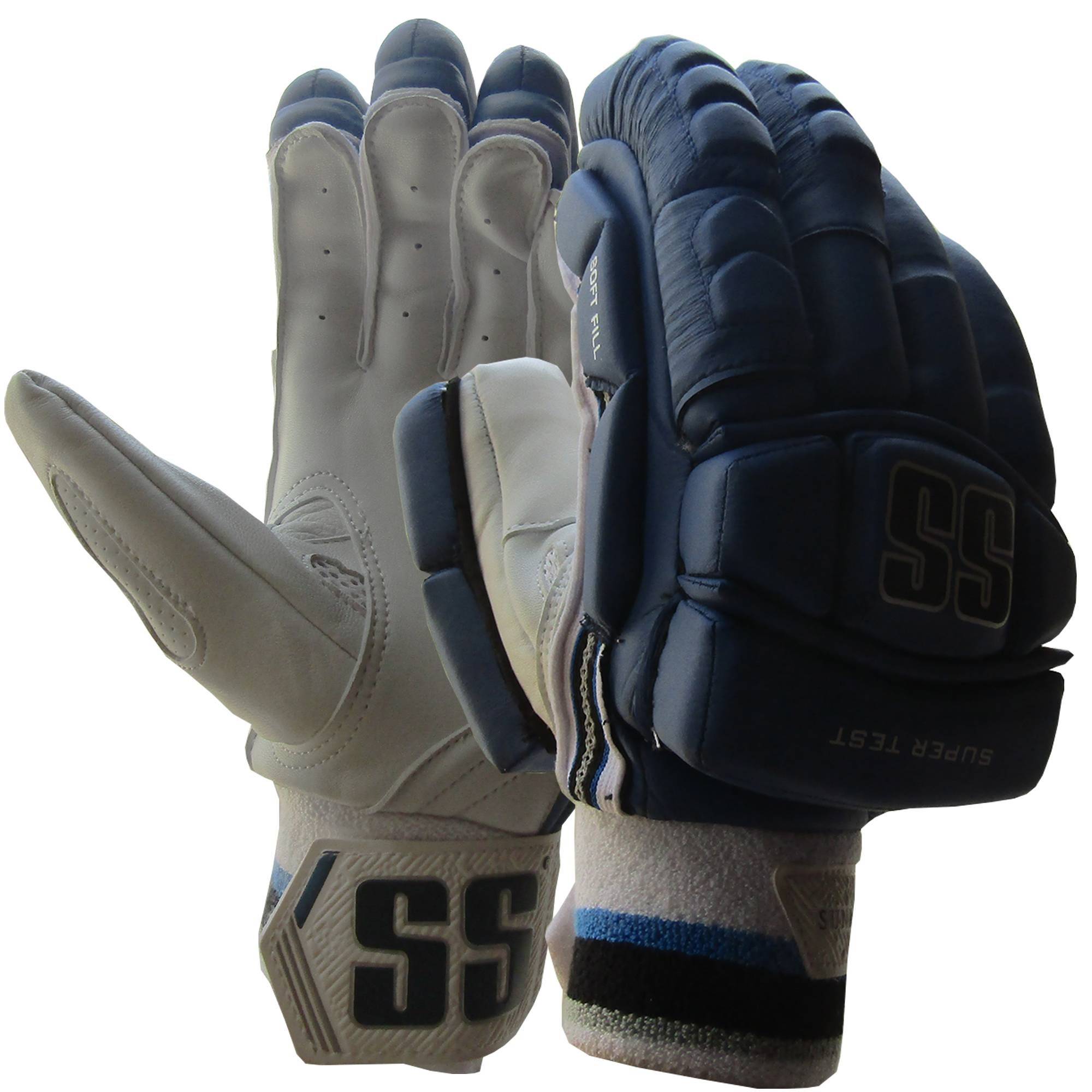 SS Super Test Player Cricket Batting Gloves Blue  Colour