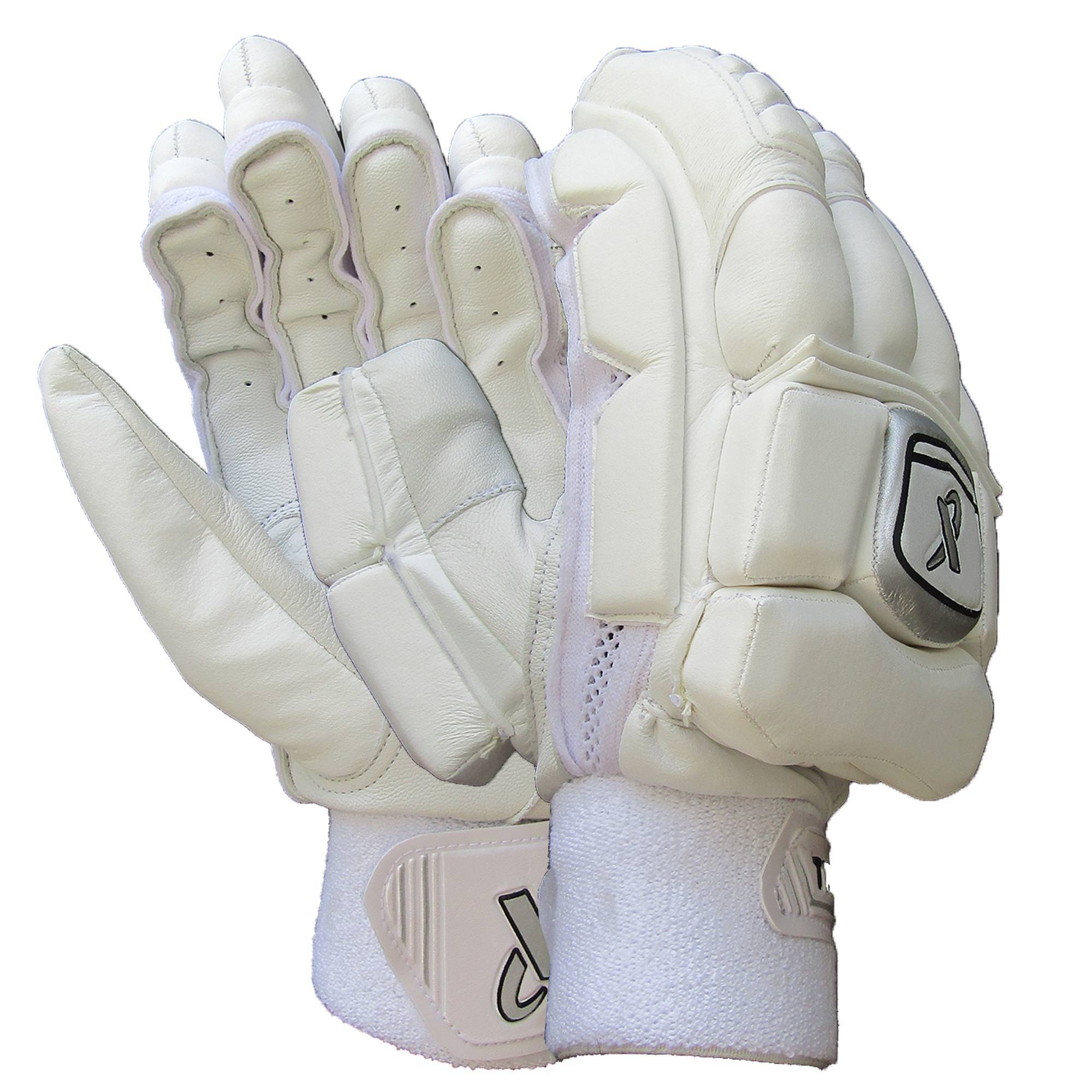 Thrax Pursuit (Exclusive) Cricket Batting Gloves White Color (Mens Size Right-Handed)