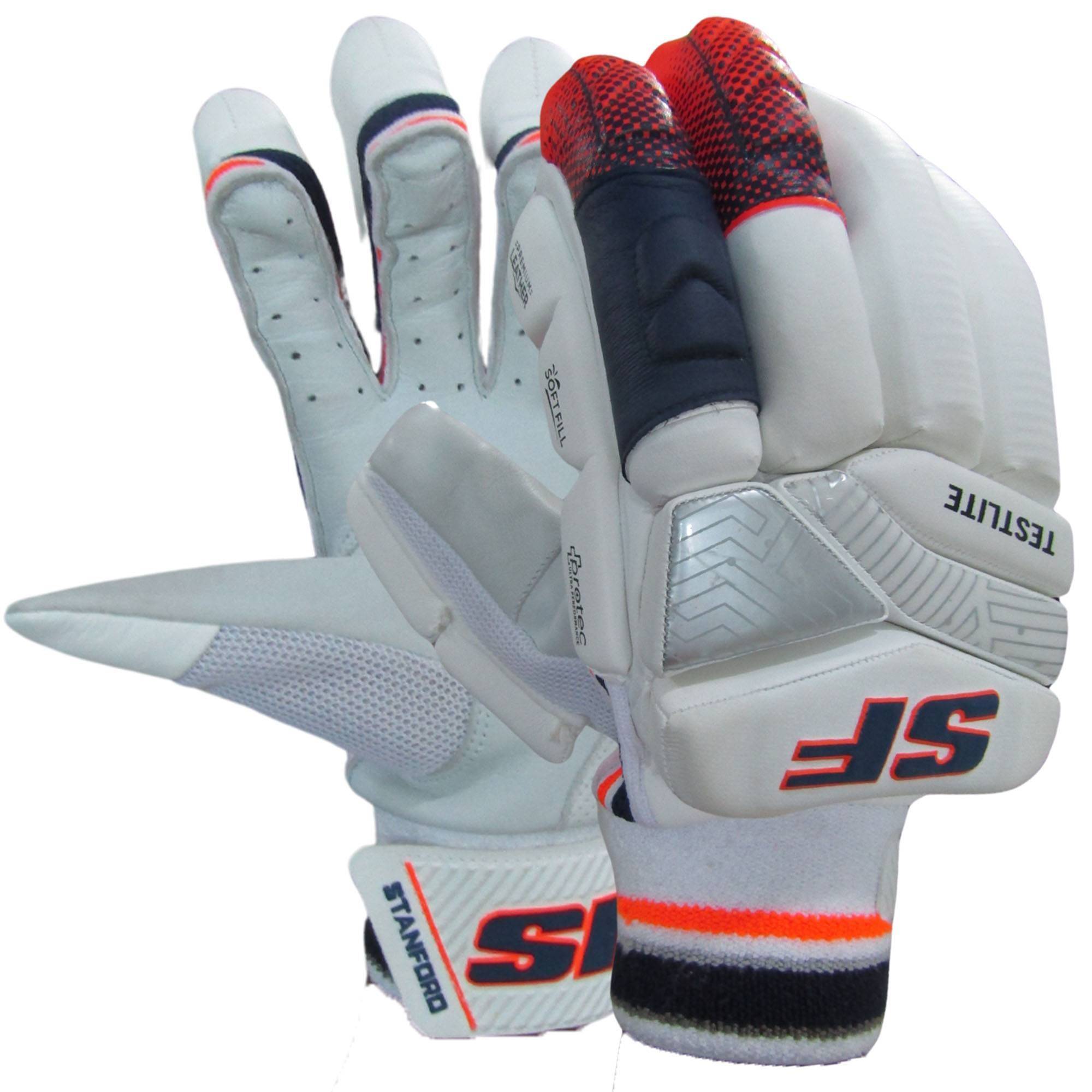 SF Test Lite Batting Gloves White and Red RH