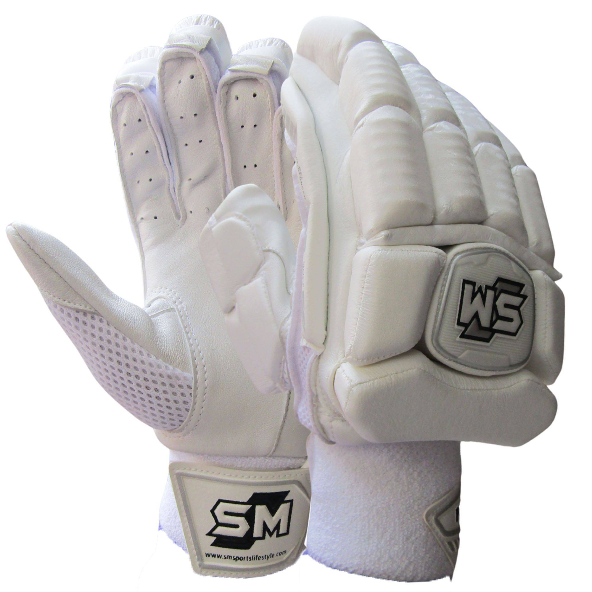 SM King of King Batting Gloves White and Black