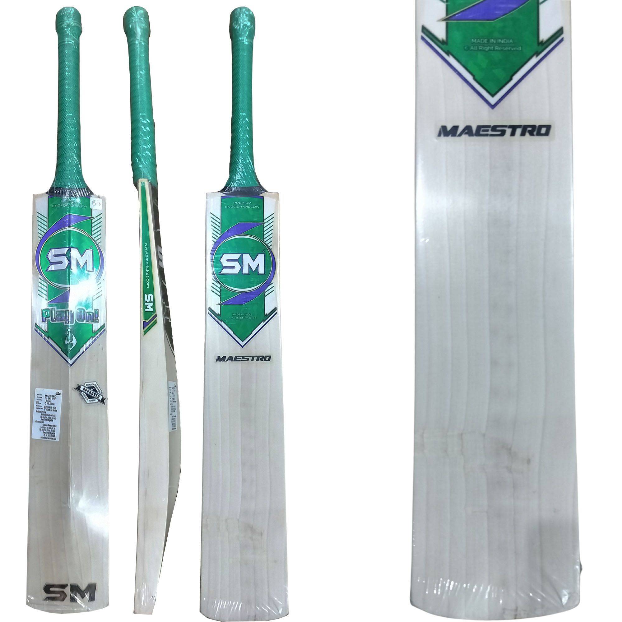 SM Maestro English Willow Cricket Bat Standard Size