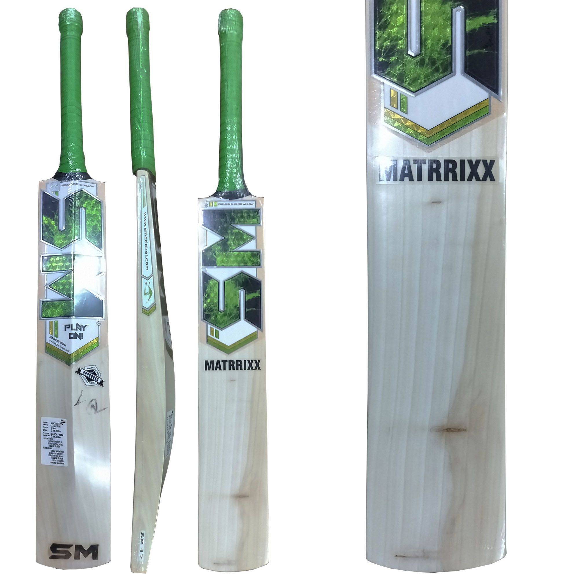SM Matrrixx English Willow Cricket Bat 