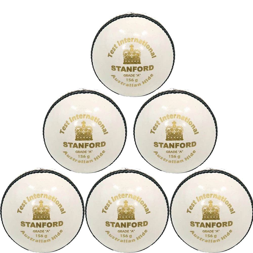 SF County White Cricket Ball Set of 6