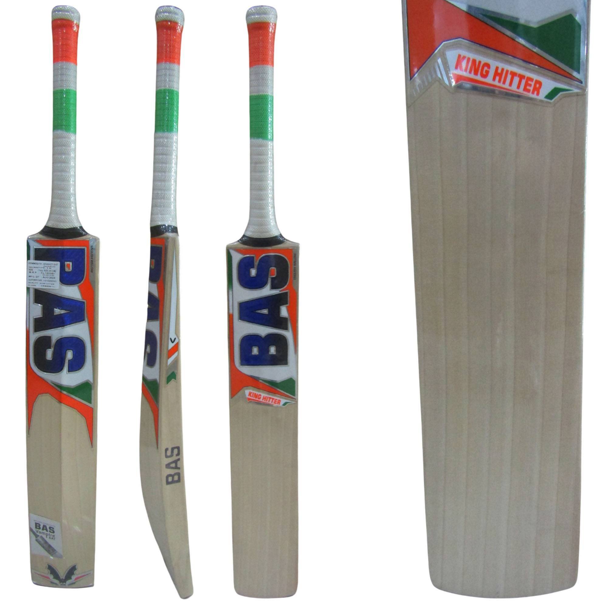 Bas Vampire King Hitter English Willow Cricket Bat Standard Size