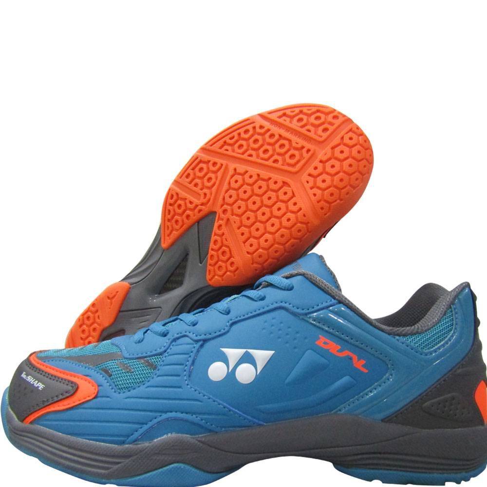 Yonex DUAL Badminton Shoes Black Aqua Blue WARM Red