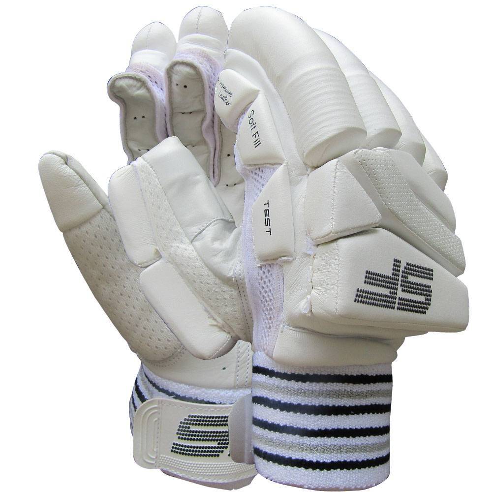 SF Test White Cricket Batting Gloves Standard Size Right Hand