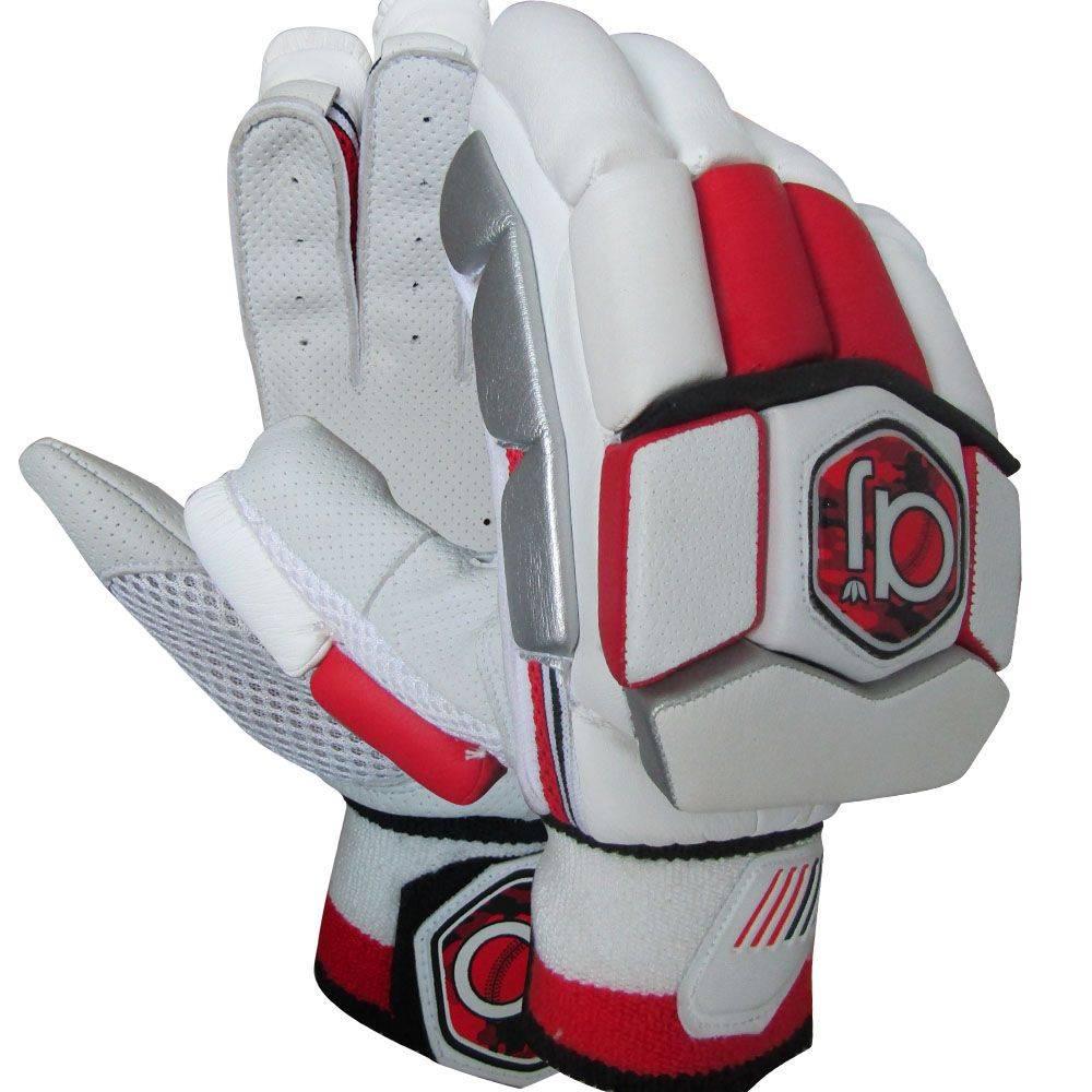 AJ Player Edition Cricket Batting Gloves White Red