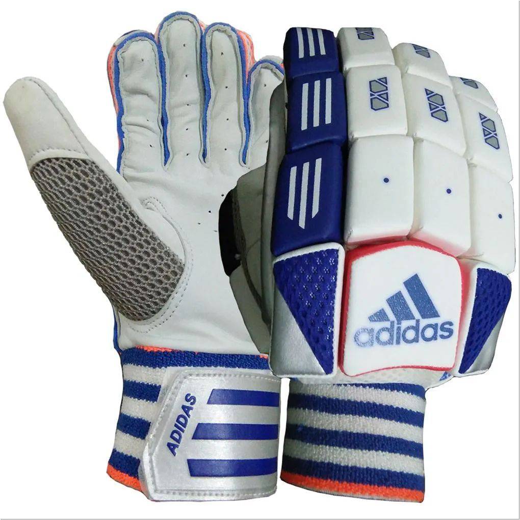 Adidas Club V1 AY0664 Cricket Batting Gloves White and Blue