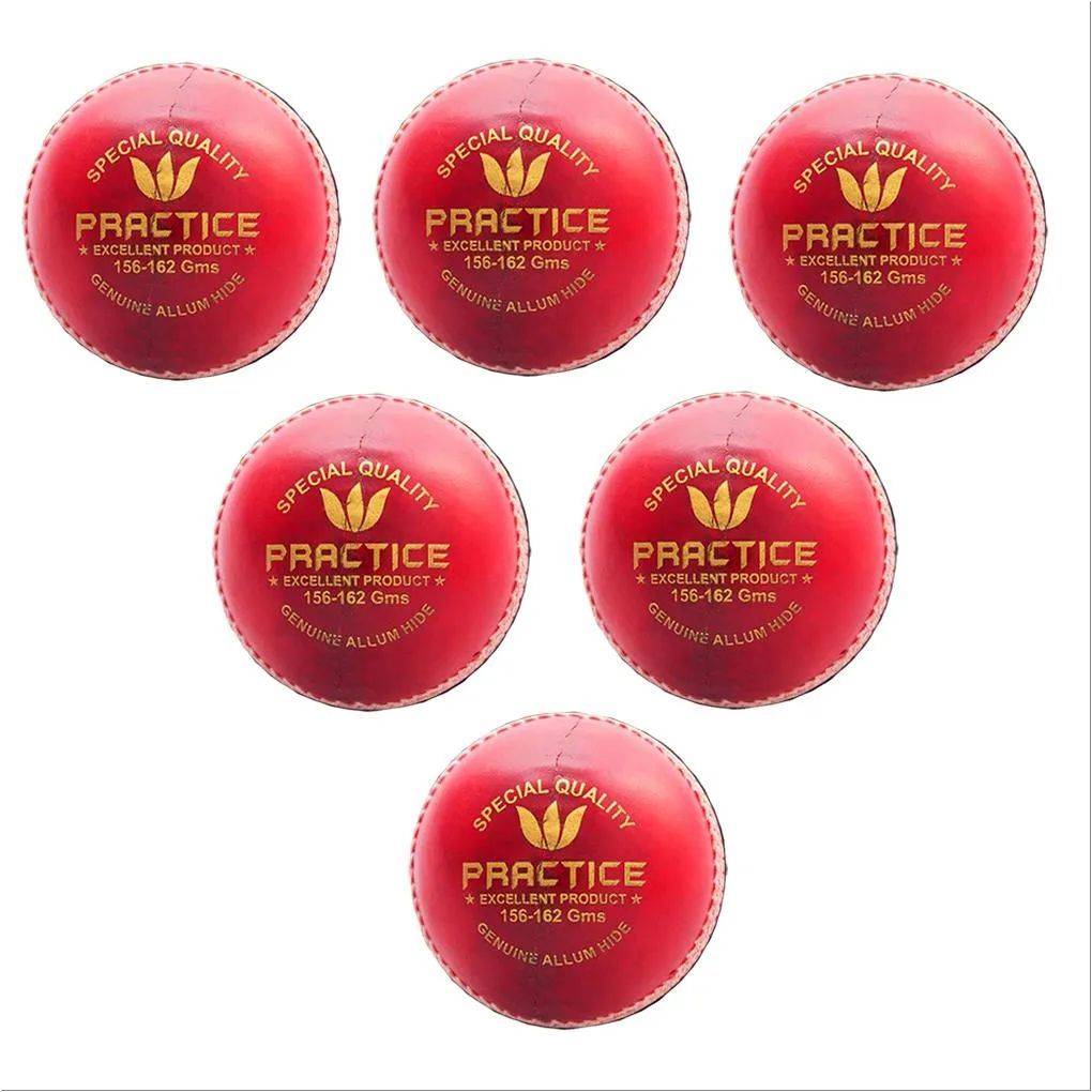Aj Practice Cricket Ball Set of 6 Ball Red