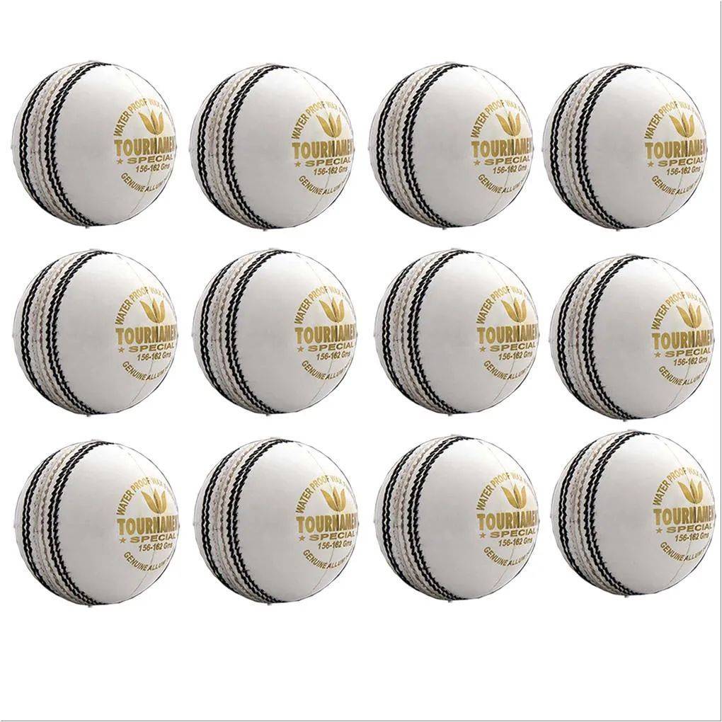 Aj Tournament Cricket Ball White Set of 12 Ball
