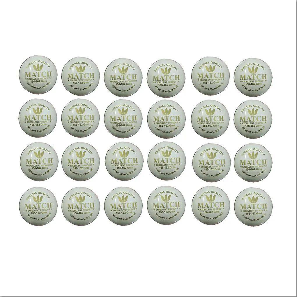Aj Match White Cricket Ball Set of 24 Ball
