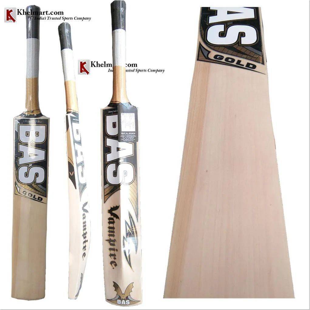 Bas Vampire Gold Kashmir Willow Cricket Bat