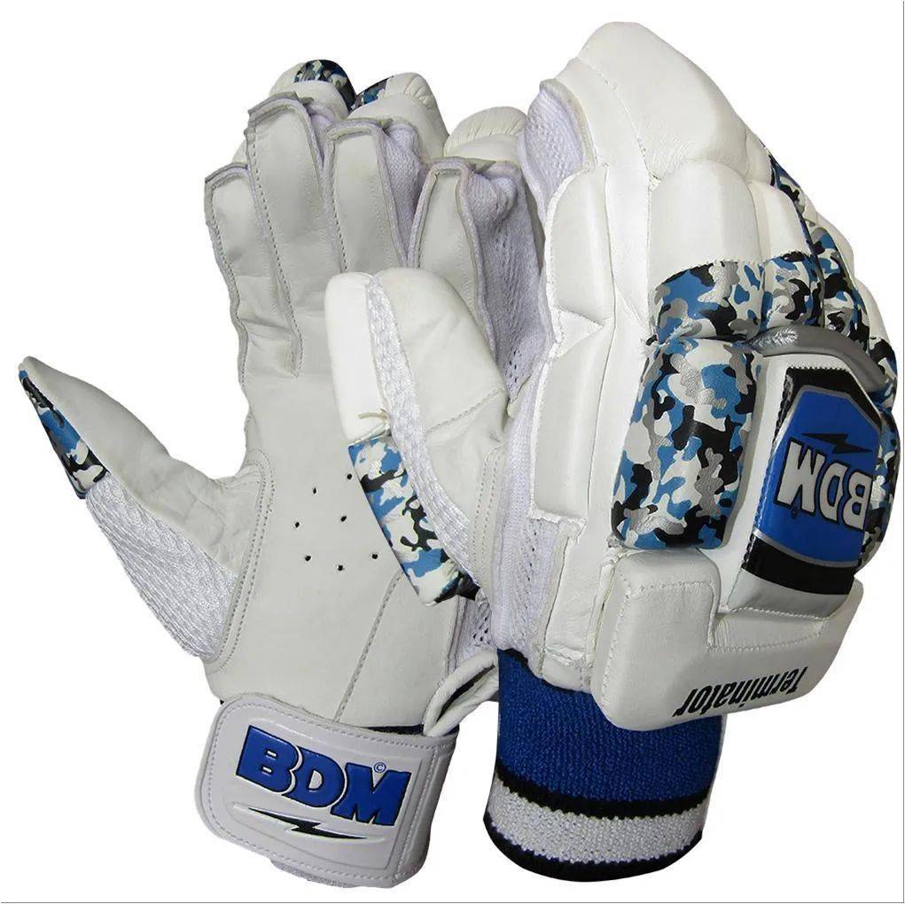 BDM Terminator Batting Gloves White and Black