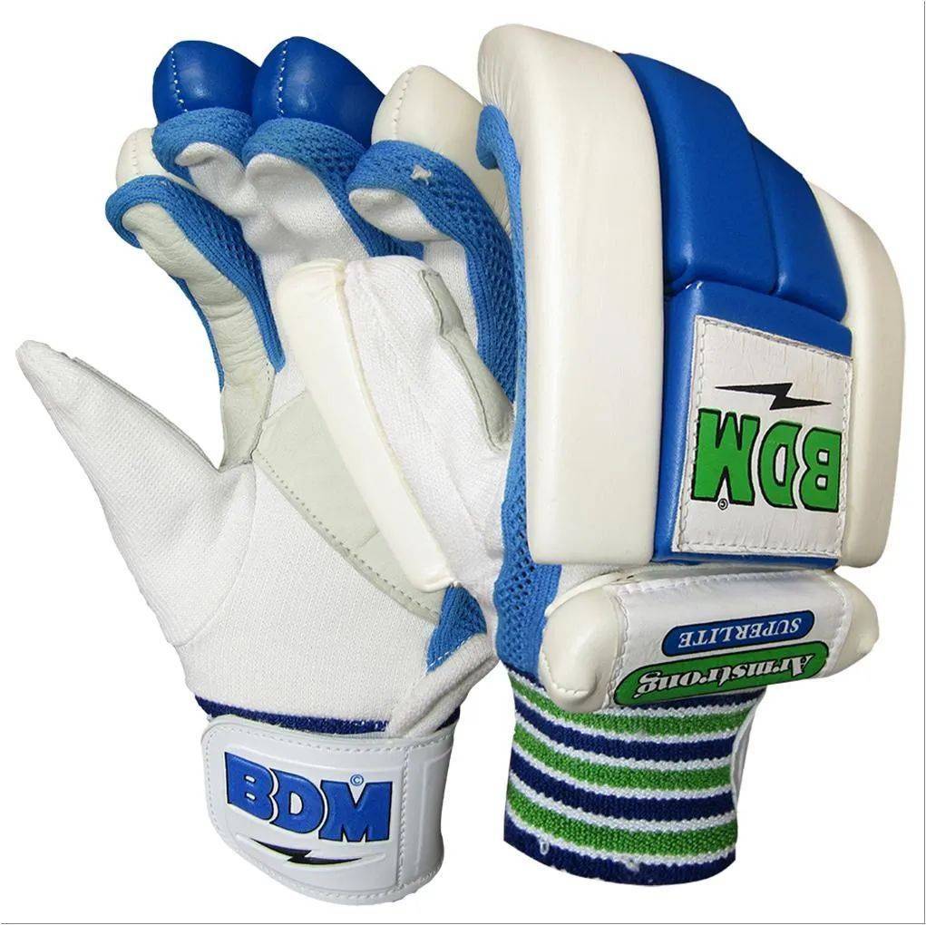 BDM Armstrong Batting Gloves White and Blue