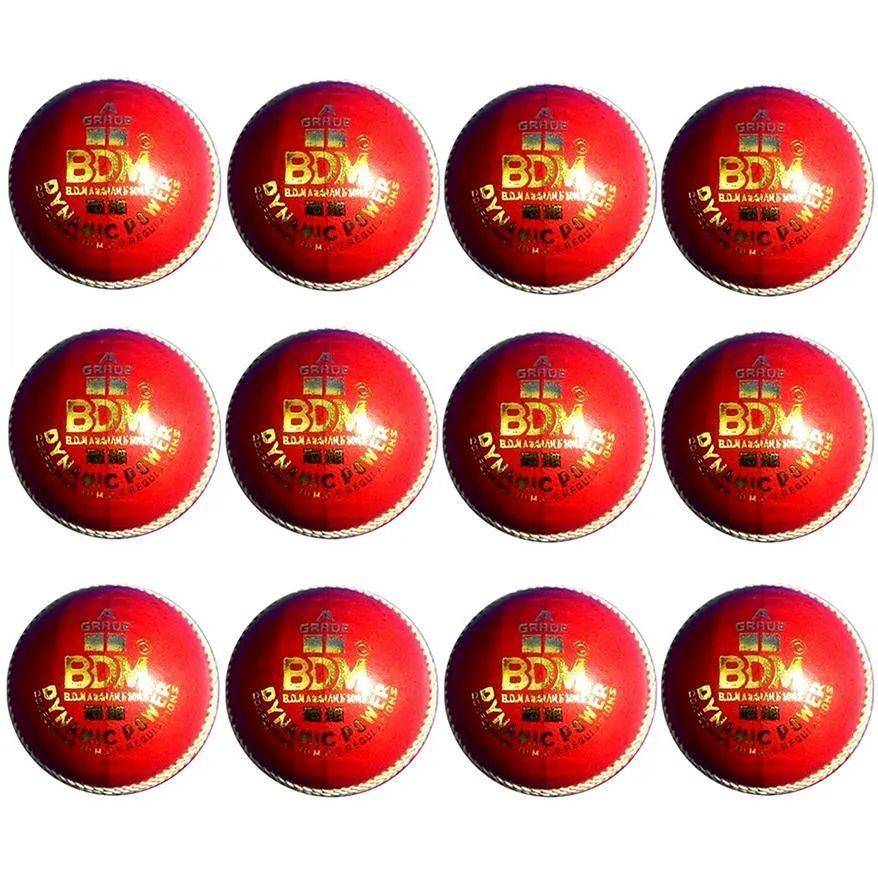 BDM Dynamic Power Leather Cricket Ball 12 Ball Set