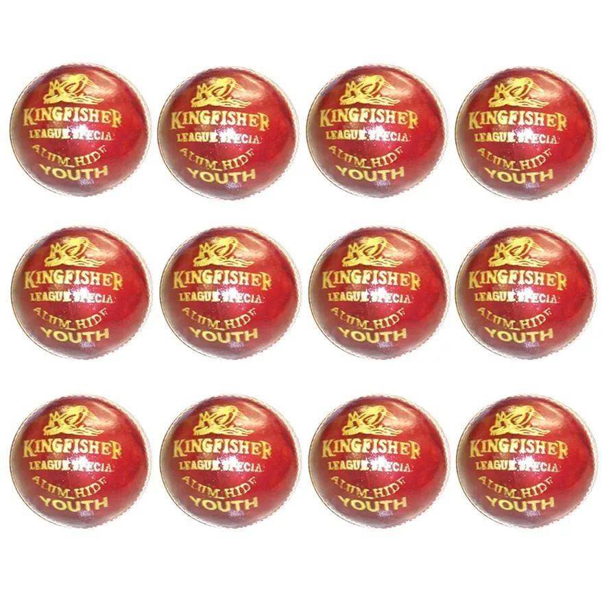 BDM King Fisher League Leather Cricket Ball 12 Ball Set