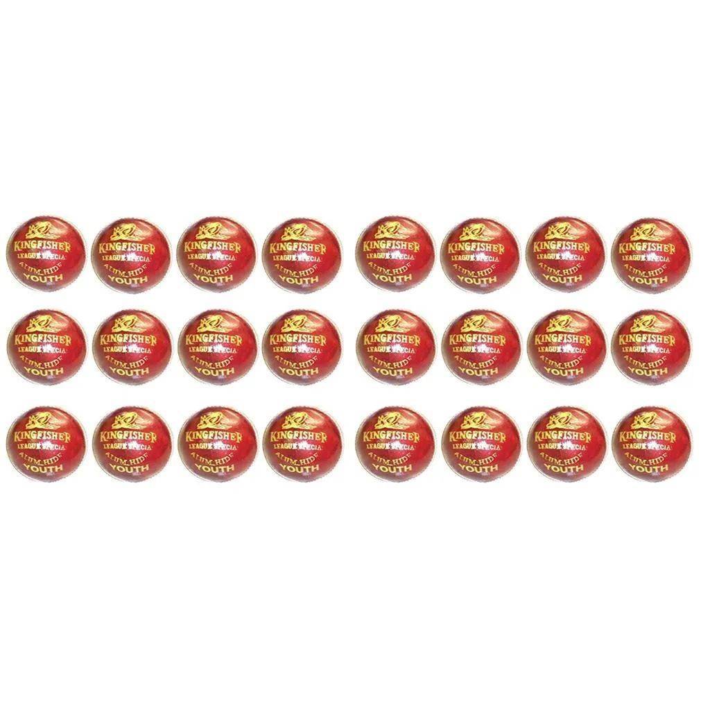 BDM King Fisher League Leather Cricket Ball 24 Ball Set