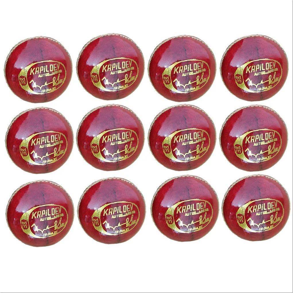 BDM Players Auto Cricket Ball 12 Ball Set Red