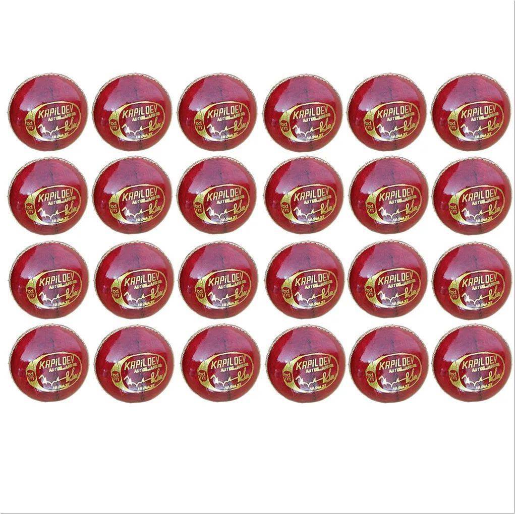 BDM Players Auto Cricket Ball 24 Ball Set Red