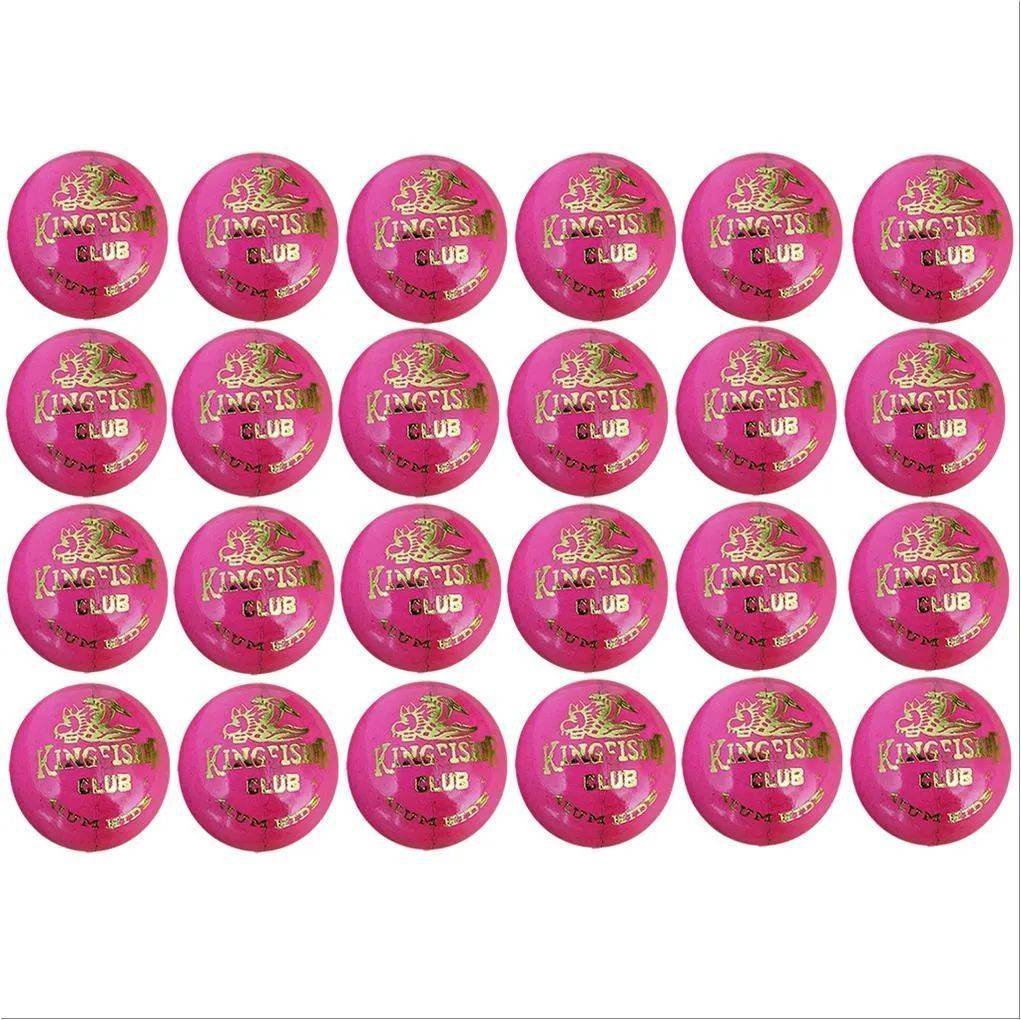BDM King Fisher Club Cricket Ball 24 Ball Set Pink