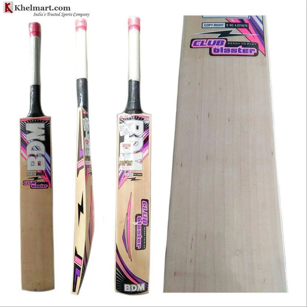 BDM Club Blaster Kashmir Willow Cricket Bat With Free Anti Stuff Sheet