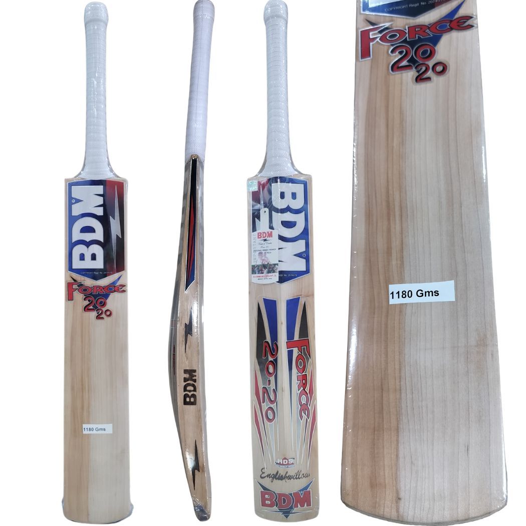 BDM Force 20 20 English Willow Cricket Bat (Standard Size Short Handle)