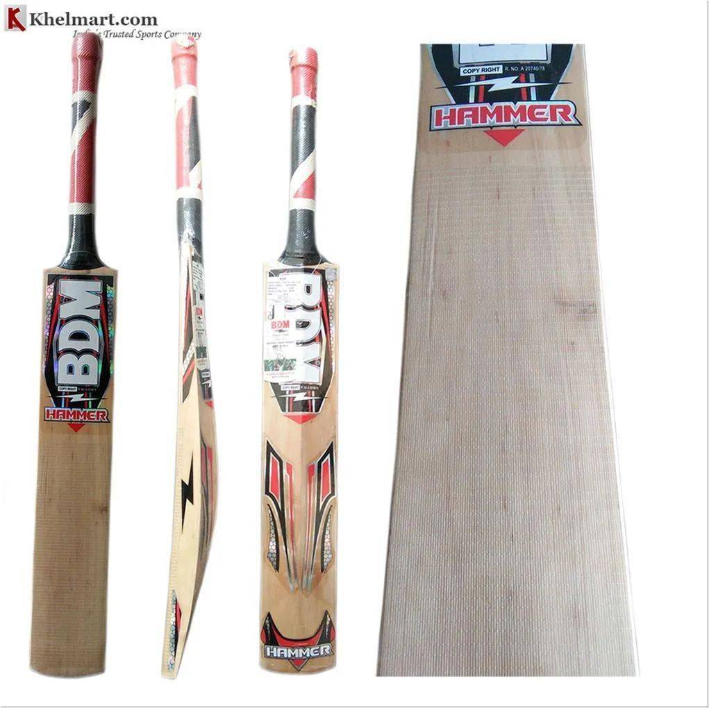 BDM Hammer Kashmir Willow Cricket Bat With Free Anti Stuff Sheet
