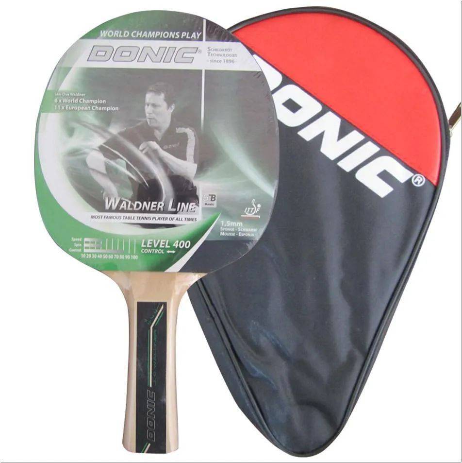 Skidskrot Waldner 400 Raquette De Tennis De Table – Bois 5 Plis, Revêtement ITTF, Manche Évasé
