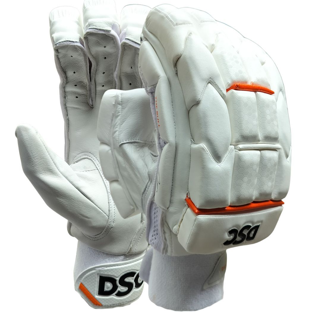 DSC Krunch The Bull Autograph Cricket Batting Gloves (Right Hand Mens Size)