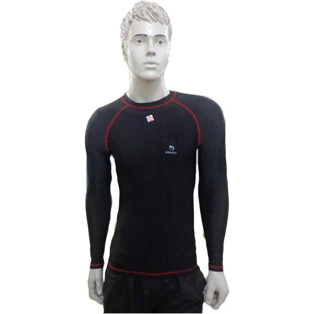Gravity Skin Fit Cricket Clothing T Shirt Medium Black and Red