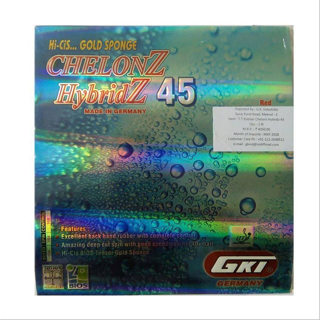 Rubber GKI Chelonz Hybridz 45 Table Tennis Bat Rubber