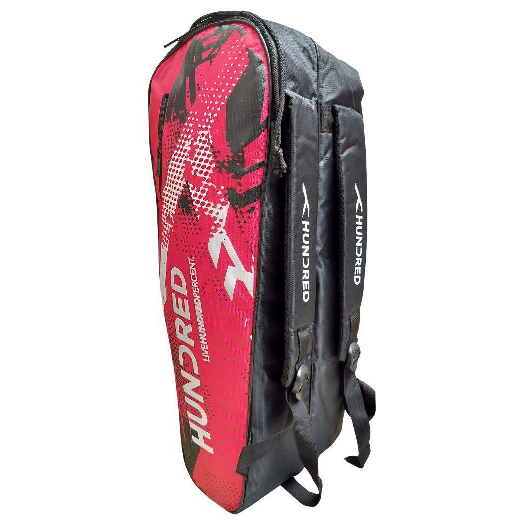 Hundred HBCK-4M261-4 Badminton Kit Bag Colour Black Red 