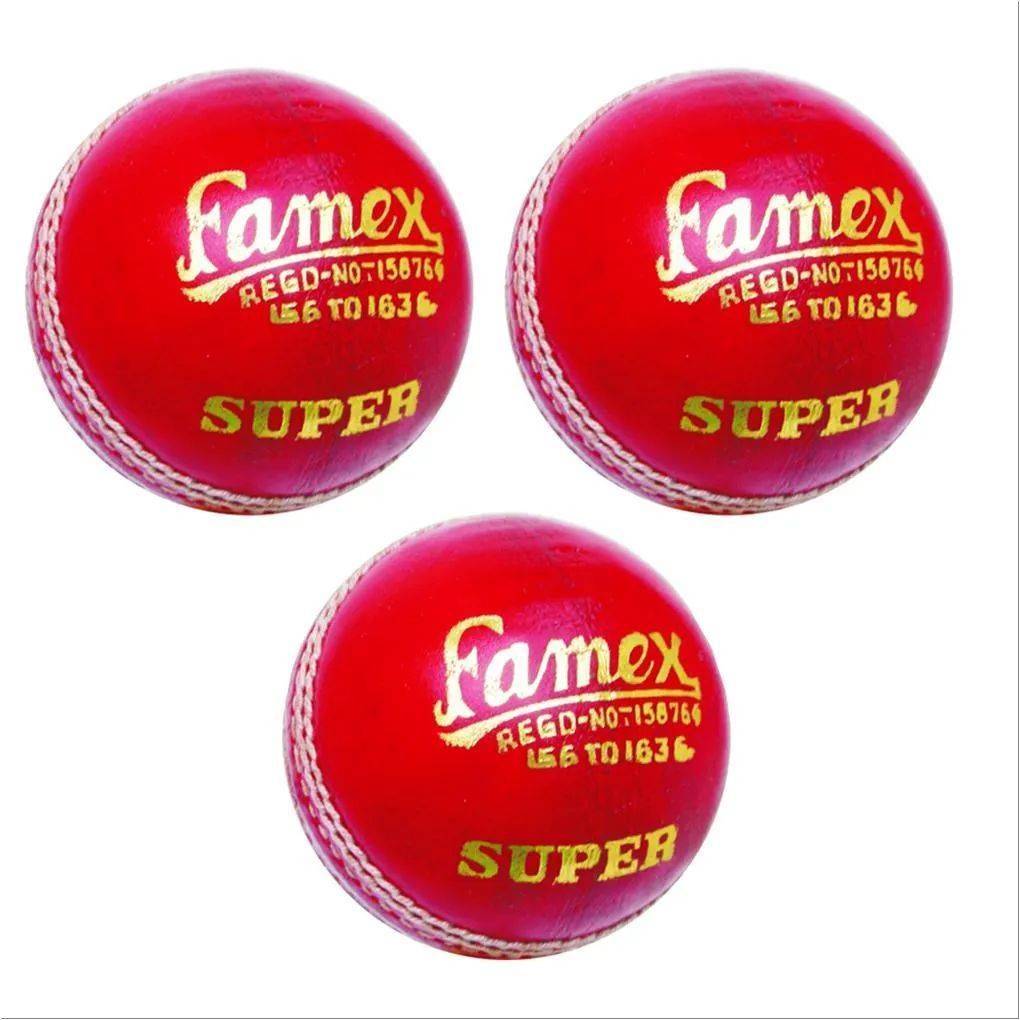 Khanna Famex Super Leather Cricket Ball 3 Ball Set