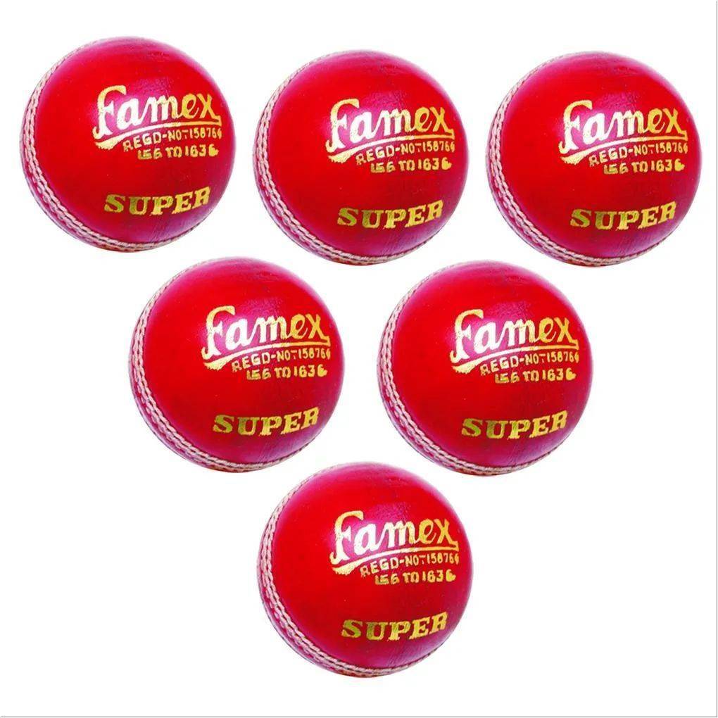 Khanna Famex Super Leather Cricket Ball 6 Ball Set