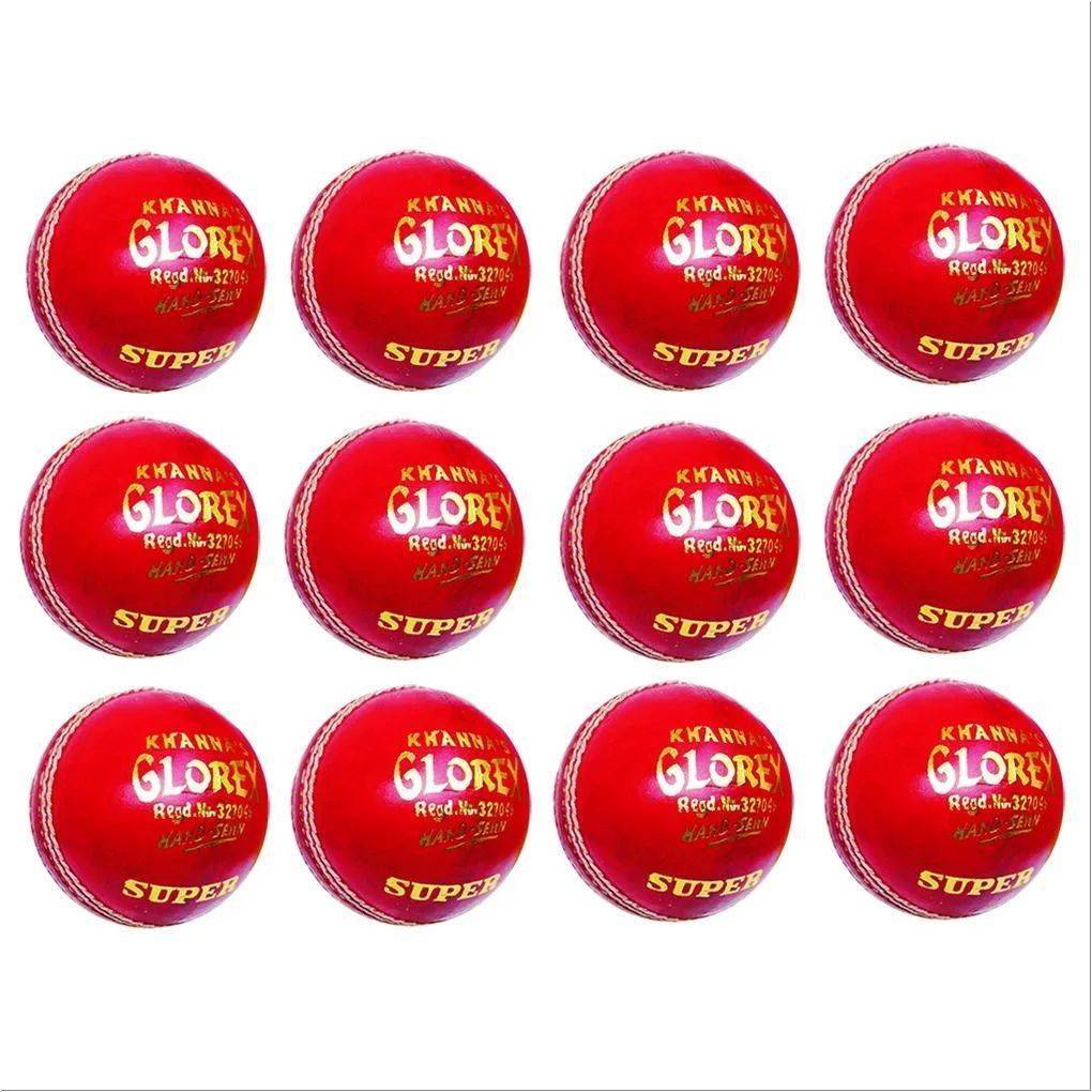 Khanna Glorex Super Leather Cricket Ball 12 Ball Set