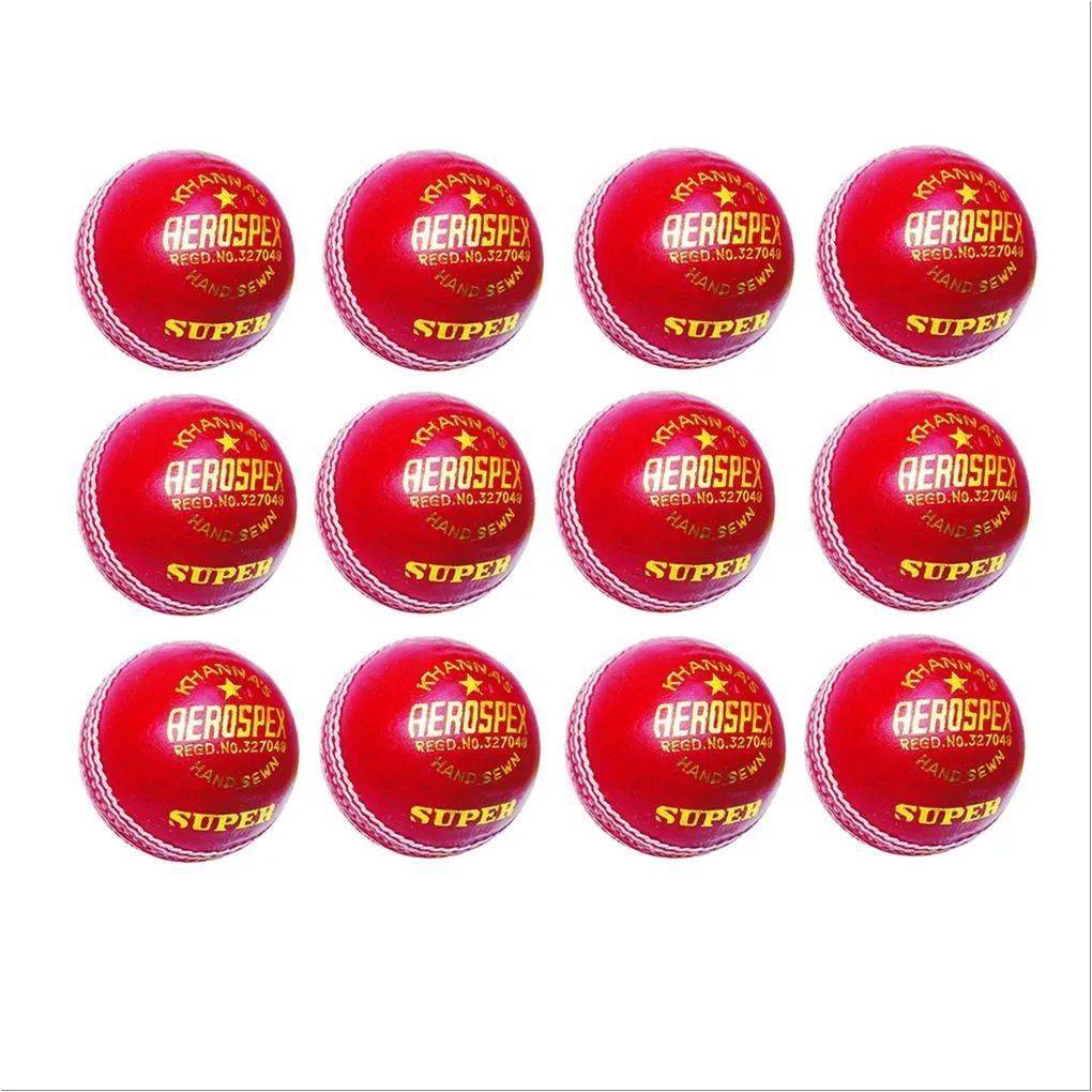 Khanna Aerospex Super Leather Cricket Ball 12 Ball Set