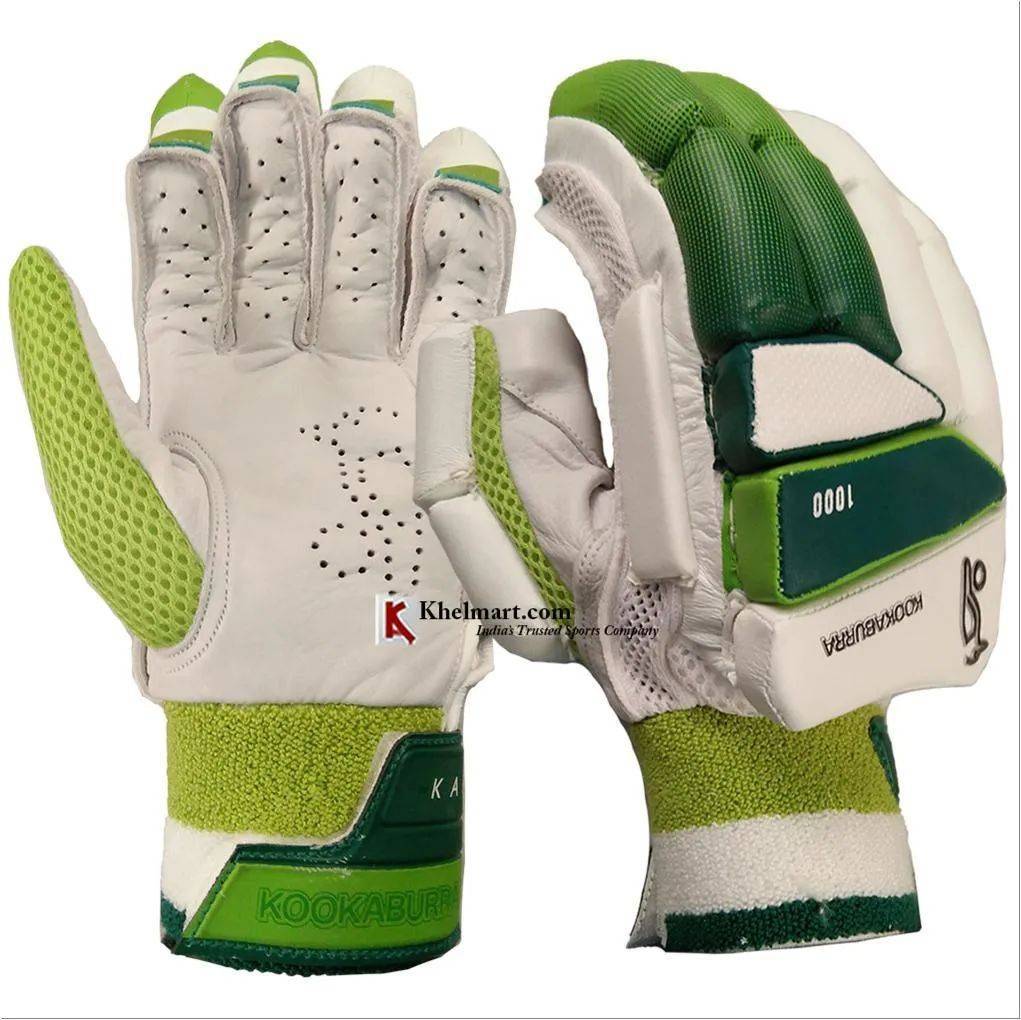 Kookaburra Kahuna 1000 Batting Gloves White and Green