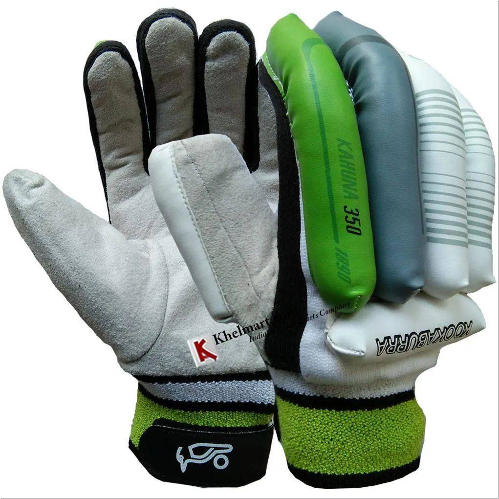 Kookaburra Kahuna 350 Batting Gloves White,Black and Green