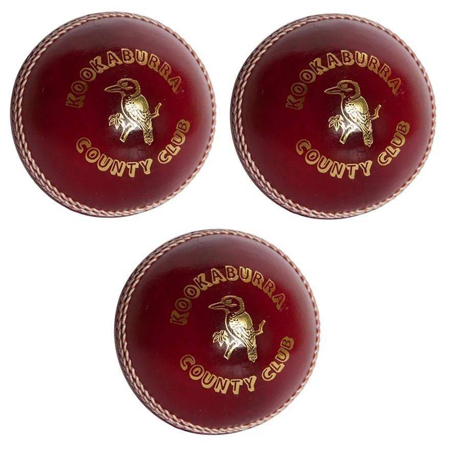Kookaburra County Club Cricket Ball 3 Ball Set